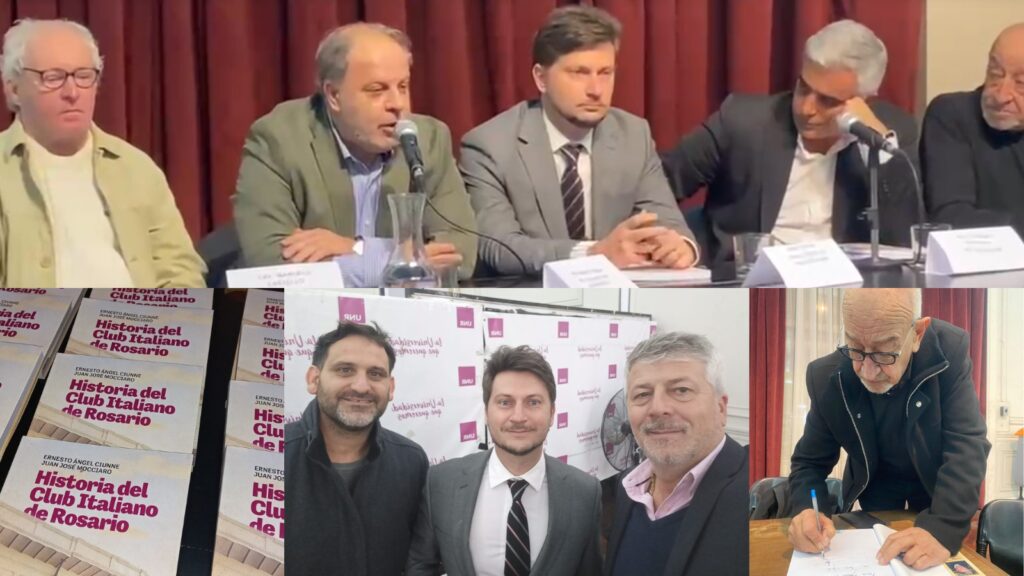 Juan José Mocciaro y E. Ciurne - Diputado italiano Franco Tirelli - Cónsul Marco Bocchi - Franco Bartolacci - Mondo Italia presente con Antonio Mirabelli y Martin Falzzetti